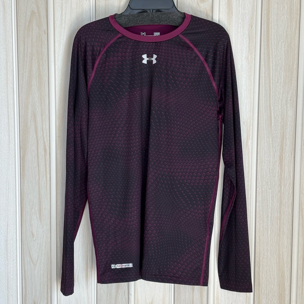 Under Armour , Compression, HEAT Gear; Black and Maroon Performance Top